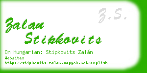 zalan stipkovits business card