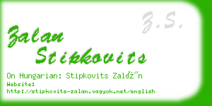 zalan stipkovits business card